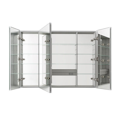 Aquadom Royale 36" x 30" Rectangular Triple-Door Recessed or Surface Mount Medicine Cabinet