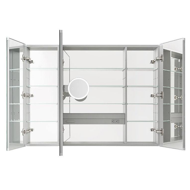 Aquadom Royale 36" x 30" Rectangular Triple-Door Recessed or Surface Mount Medicine Cabinet