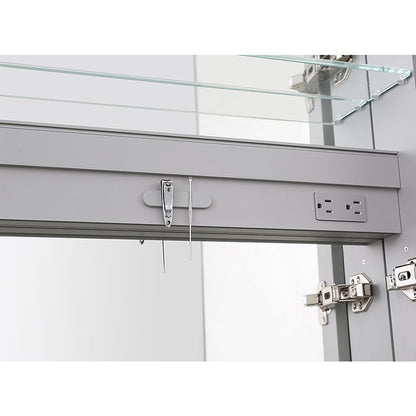 Aquadom Royale 36" x 30" Rectangular Triple-Door Recessed or Surface Mount Medicine Cabinet