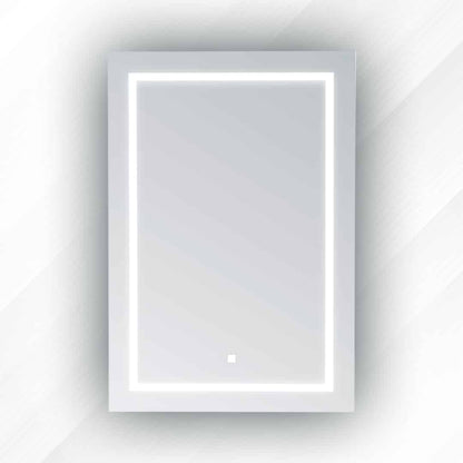 Aquadom Royale Basic Q 24" x 30" Rectangular Single View Left-Hinged Recessed or Surface Mount Medicine Cabinet With LED Lighting, Touch Screen Button, Dimmer