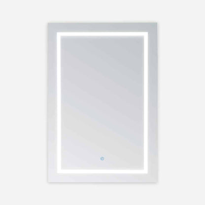 Aquadom Royale Basic Q 24" x 30" Rectangular Single View Left-Hinged Recessed or Surface Mount Medicine Cabinet With LED Lighting, Touch Screen Button, Dimmer