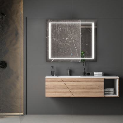 Aquadom Royale Plus 48" x 30" LED Lighted Medicine Cabinet With Defogger, Integrated LED 3X Magnifying Mirror and Electrical Outlet With USB