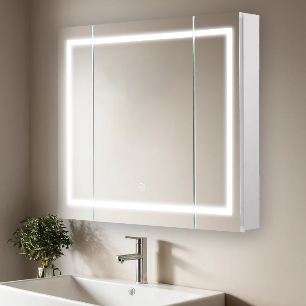 Aquadom Royale Plus 48" x 30" LED Lighted Medicine Cabinet With Defogger, Integrated LED 3X Magnifying Mirror and Electrical Outlet With USB