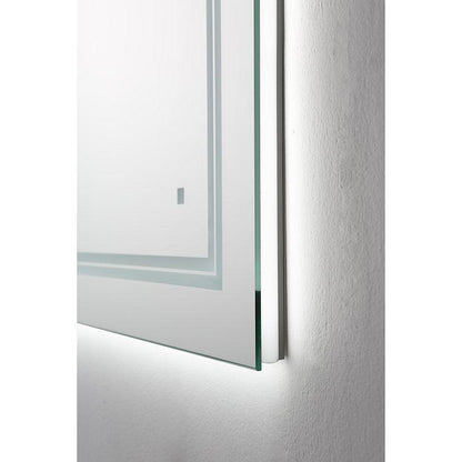 Aquadom SOHO 40" x 30" Rectangle Ultra-Slim Frame LED Lighted Bathroom Mirror With Defogger