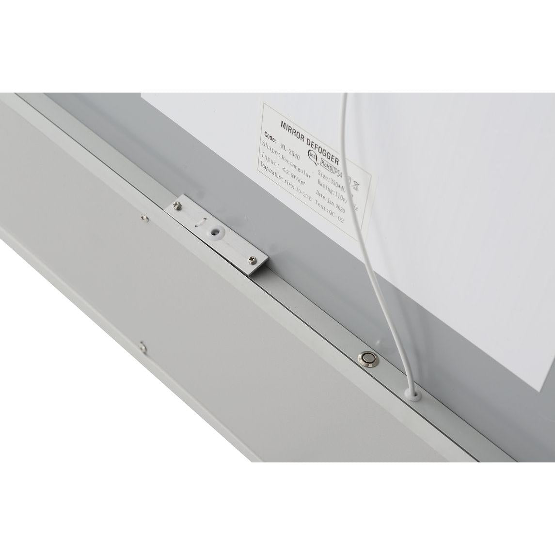 Aquadom SOHO 96" x 36" Rectangle Ultra-Slim Frame LED Lighted Bathroom Mirror With Defogger