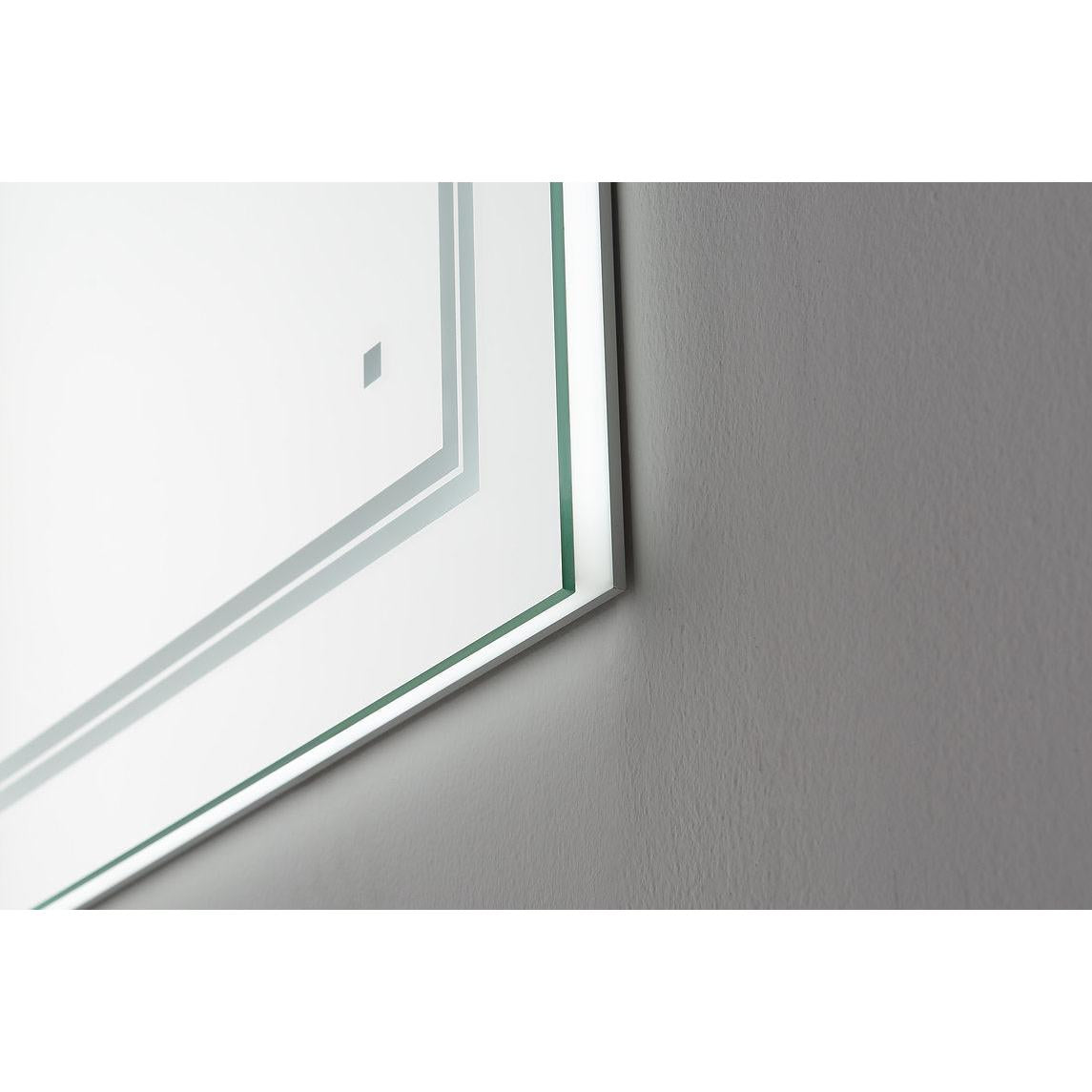 Aquadom SOHO 96" x 36" Rectangle Ultra-Slim Frame LED Lighted Bathroom Mirror With Defogger