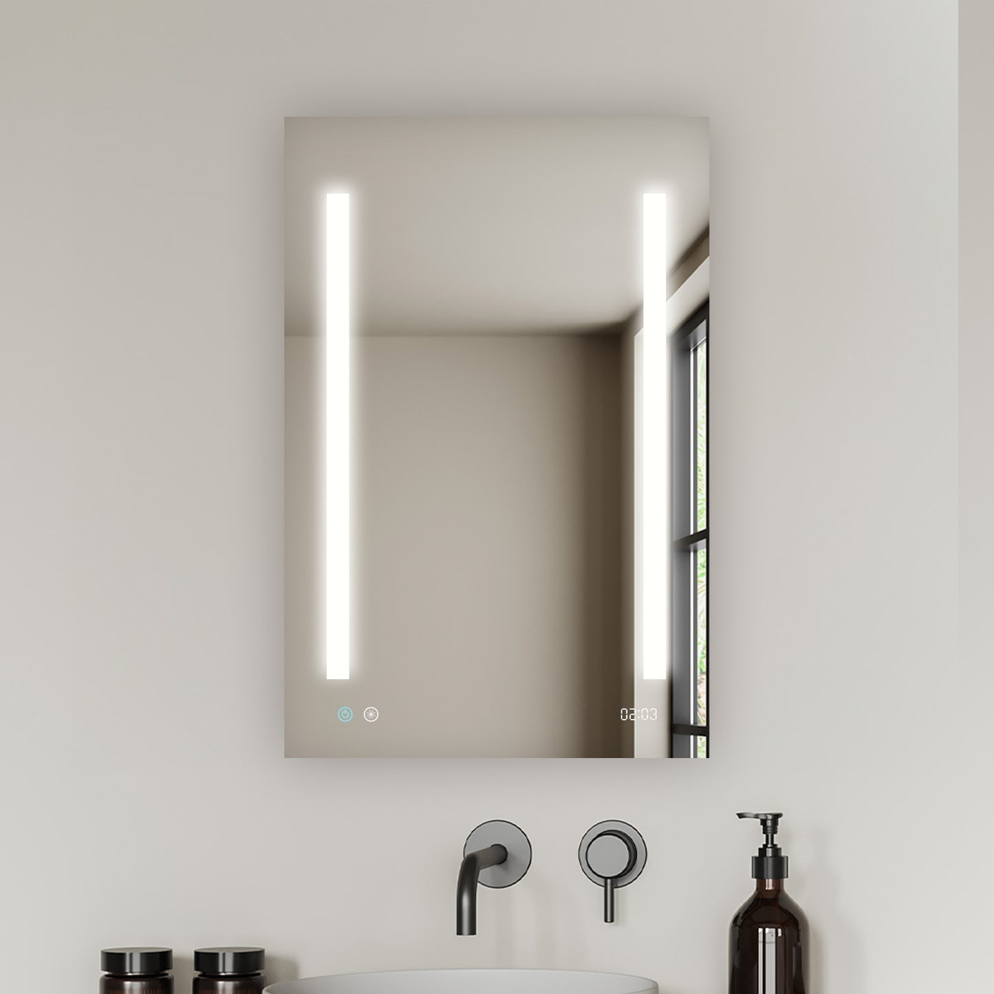 Aquadom Signature Royale 24" x 36" Rectangle Right Hinged Medicine Cabinet With Lighting, Defogger, Integrated LED 3X Magnifying Mirror And Electrical Outlet with USB