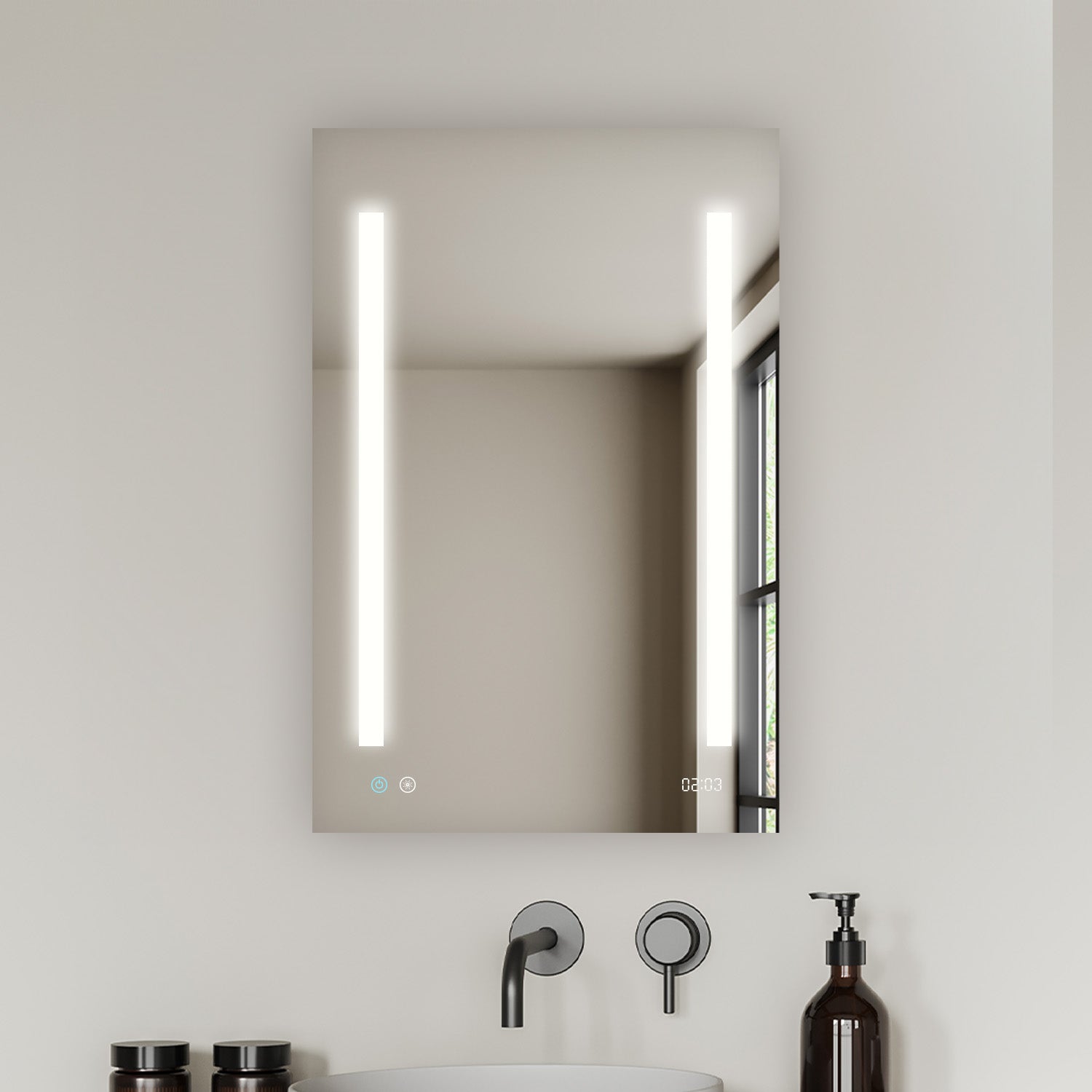 Aquadom Signature Royale 24" x 36" Rectangle Right Hinged Medicine Cabinet With Lighting, Defogger, Integrated LED 3X Magnifying Mirror And Electrical Outlet with USB