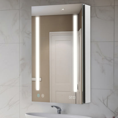 Aquadom Signature Royale 24" x 36" Rectangle Right Hinged Medicine Cabinet With Lighting, Defogger, Integrated LED 3X Magnifying Mirror And Electrical Outlet with USB