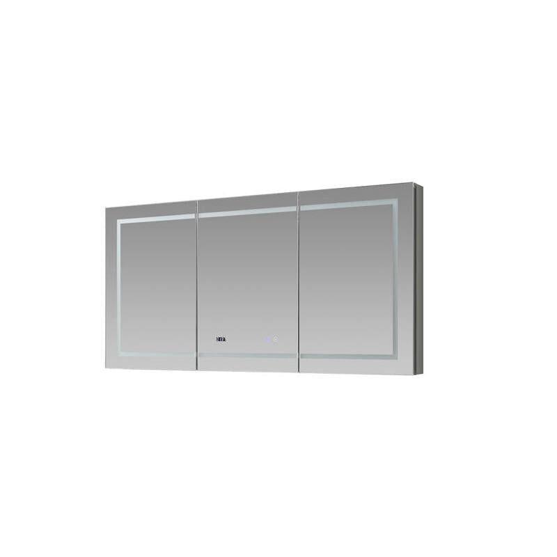 Aquadom Signature Royale 60" x 30" LED Lighted Medicine Cabinet With Defogger, Integrated LED 3X Magnifying Mirror and Electrical Outlet With USB