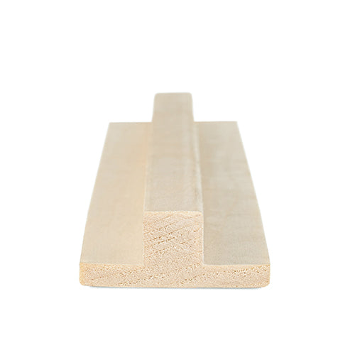 PROSAUNAS Aspen 1" x 2" x 8' Natural Aspen Wood T- Moulding Trim Moulding