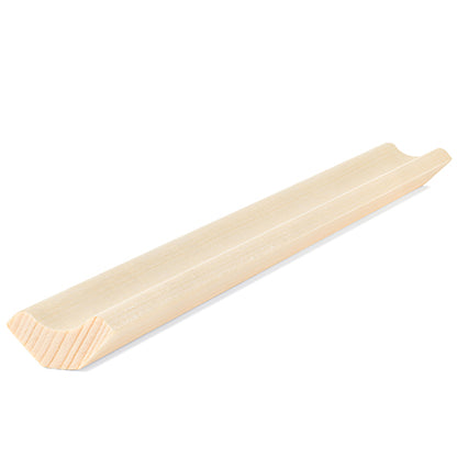 PROSAUNAS Aspen 1" x 2" x 1' Natural Aspen Wood Inside Corner Trim Cove Moulding