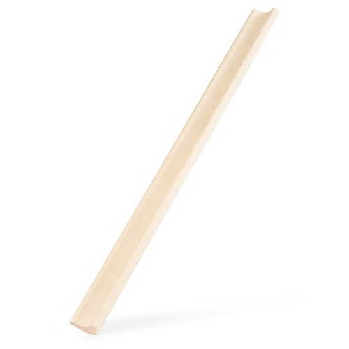 PROSAUNAS Aspen 1" x 2" x 1' Natural Aspen Wood Inside Corner Trim Cove Moulding