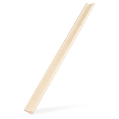 PROSAUNAS Aspen 1" x 2" x 1' Natural Aspen Wood Inside Corner Trim Cove Moulding