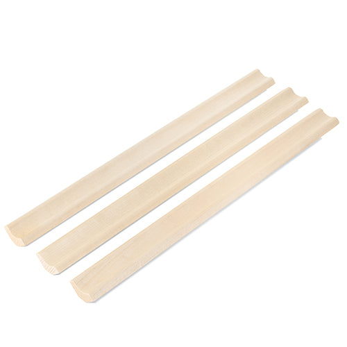 PROSAUNAS Aspen 1" x 2" x 1' Natural Aspen Wood Inside Corner Trim Cove Moulding
