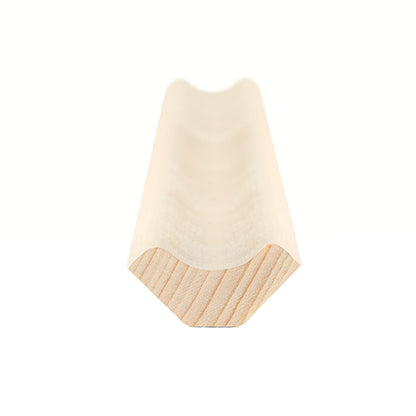 PROSAUNAS Aspen 1" x 2" x 1' Natural Aspen Wood Inside Corner Trim Cove Moulding