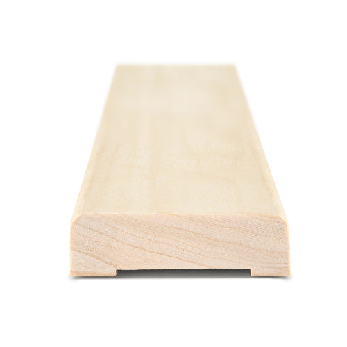 PROSAUNAS Aspen 1" x 2" x 1' Natural Aspen Wood UK Profile Door Trim Casing