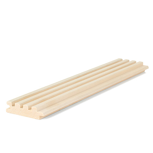 PROSAUNAS Aspen Groove-S 1" x 3" x 10' Natural Aspen Wood Tongue & Groove Sauna Wall Paneling