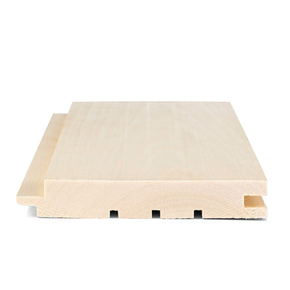 PROSAUNAS Aspen 1x5 10' Natural Aspen Wood Tongue & Groove, STS4 Profile Sauna Wall Paneling