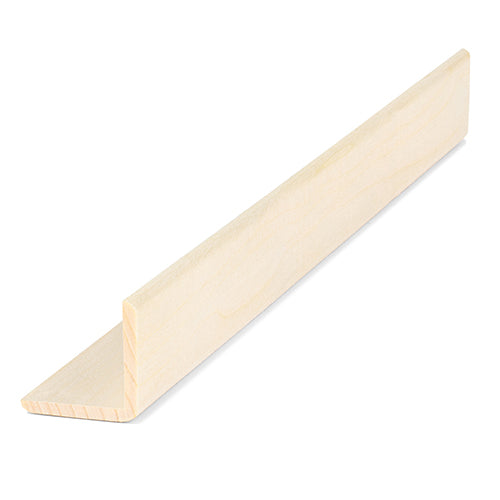 PROSAUNAS Aspen 2" x 2" x 1' Natural Aspen Wood Outside Corner Trim Angle Moulding