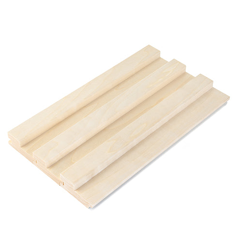 PROSAUNAS Aspen Grace 2" x 3" x 7' Natural Aspen Wood Tongue & Groove, STS4 Profile Sauna Wall Paneling