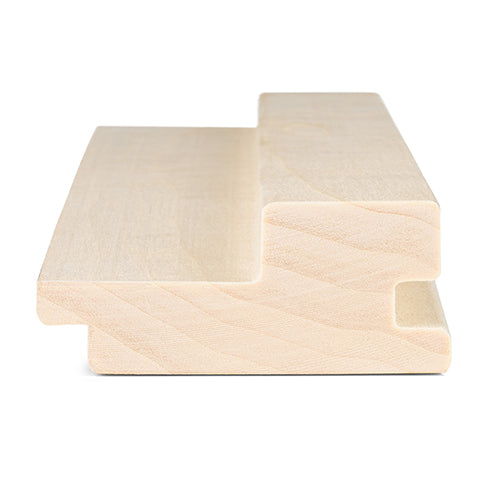 PROSAUNAS Aspen Grace 2" x 3" x 8' Natural Aspen Wood Tongue & Groove, STS4 Profile Sauna Wall Paneling