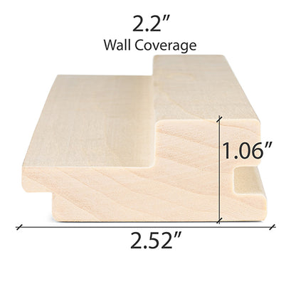 PROSAUNAS Aspen Grace 2" x 3" x 10' Natural Aspen Wood Tongue & Groove, STS4 Profile Sauna Wall Paneling