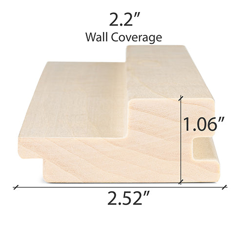 PROSAUNAS Aspen Grace 2" x 3" x 7' Natural Aspen Wood Tongue & Groove, STS4 Profile Sauna Wall Paneling