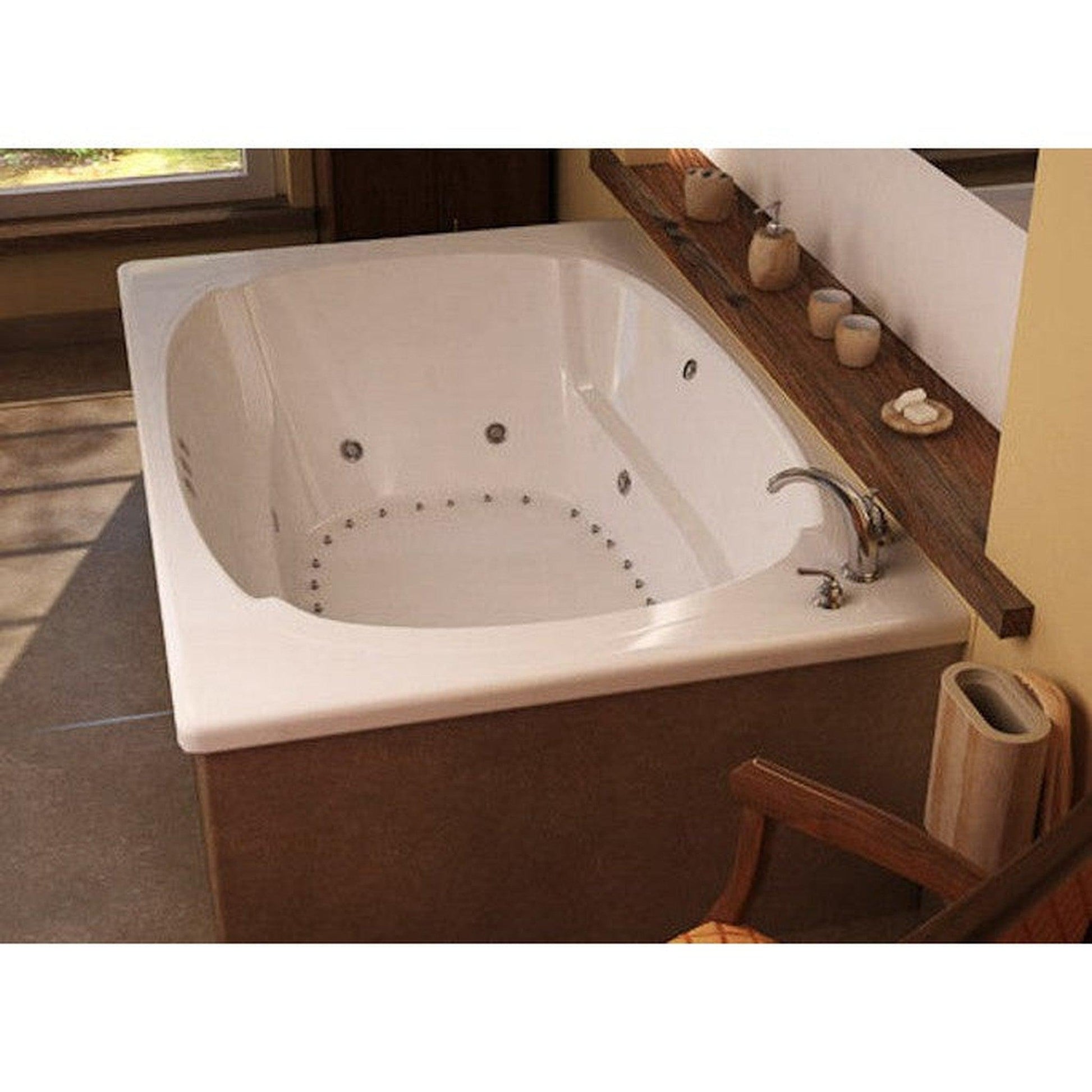 Atlantis Whirlpools Charleston 48" x 78" White Biscuit Acrylic Drop In Whirlpool Bathtub