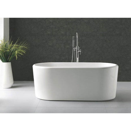 Atlantis Whirlpools Enza 67" x 28" White Freestanding Acrylic Soaker Bathtub