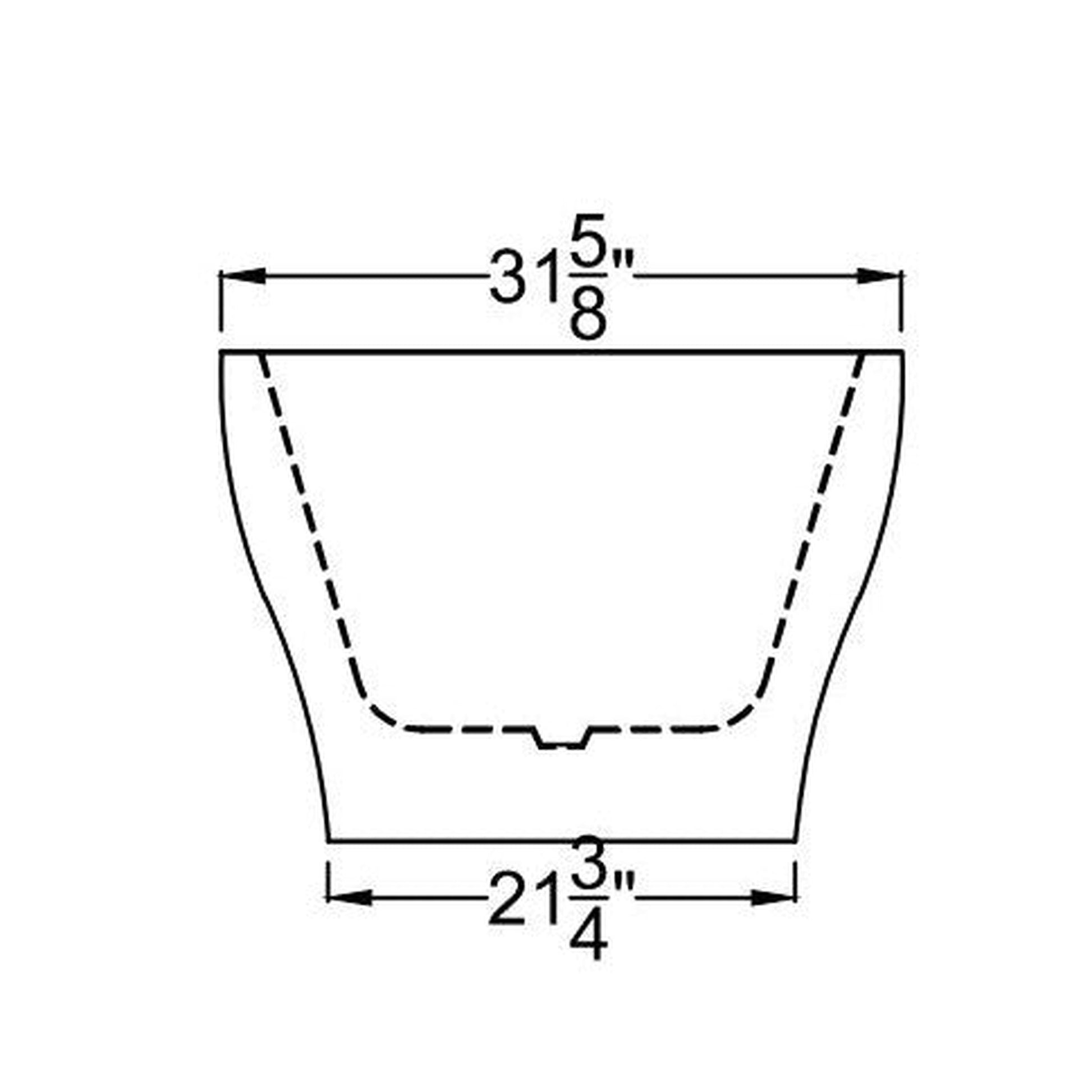 Atlantis Whirlpools Gulf 32" x 71" White Freestanding Acrylic Soaker Bathtub