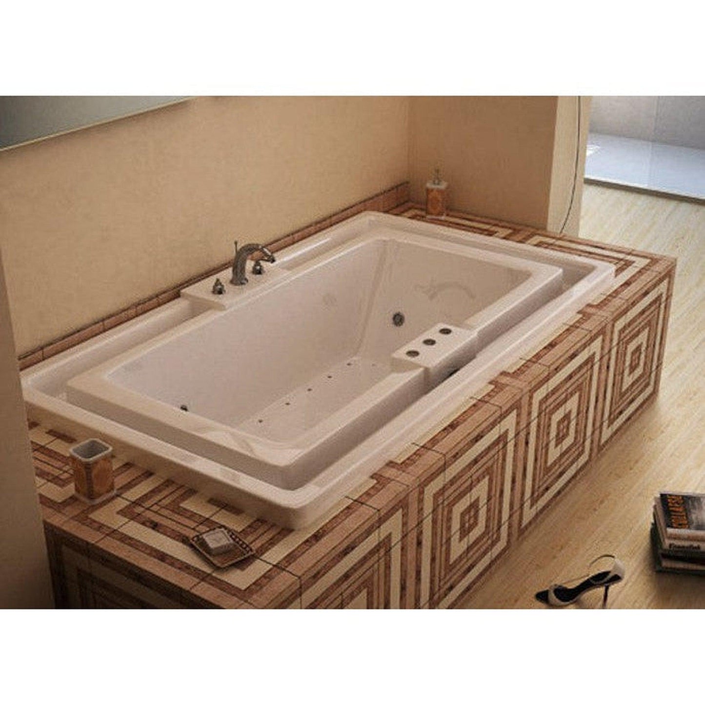 Atlantis Whirlpools Infinity 46" x 78" White Acrylic Drop In Air Jetted Bathtub