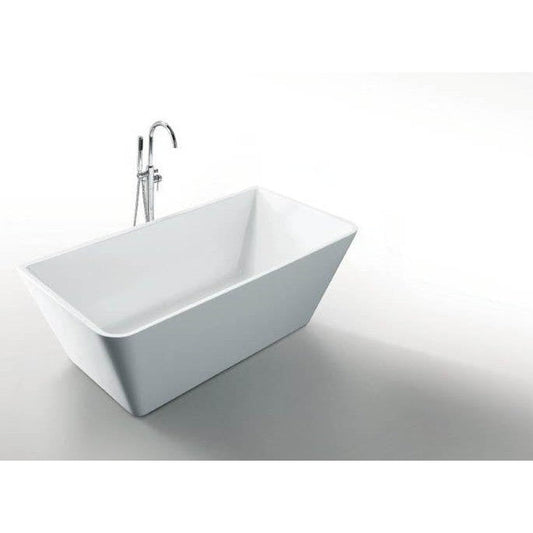 Atlantis Whirlpools Lyvia 67" x 31" White Freestanding Acrylic Soaker Bathtub