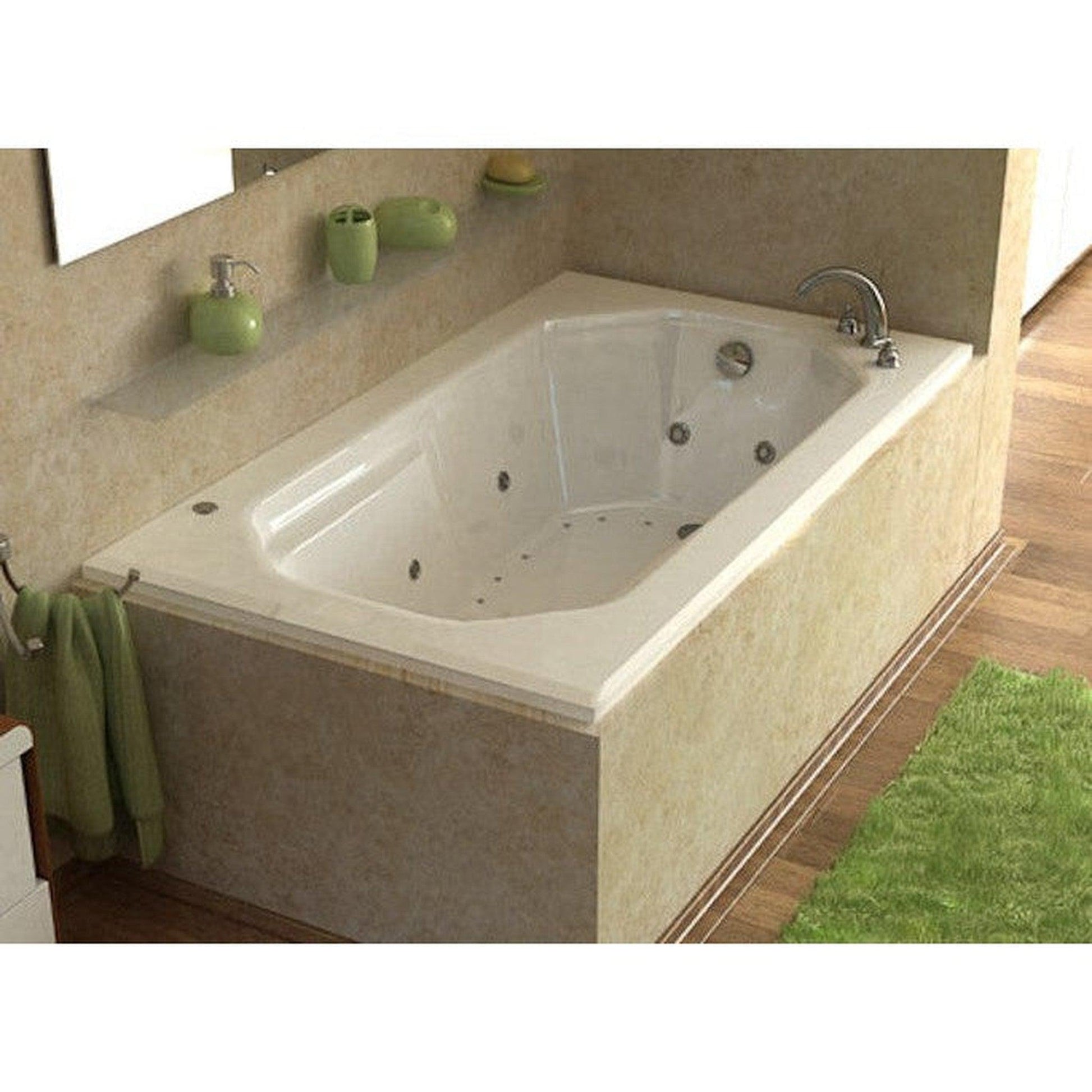 Atlantis Whirlpools Mirage 36" x 60" White Acrylic Drop In Soaker Bathtub