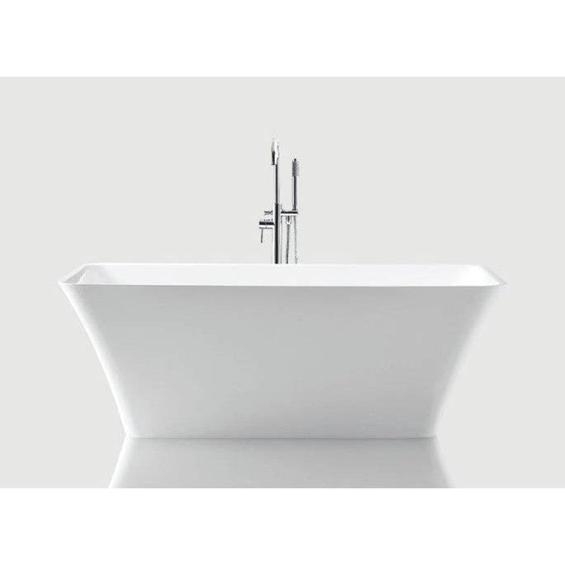 Atlantis Whirlpools Nariva 67" x 30" White Freestanding Acrylic Soaker Bathtub