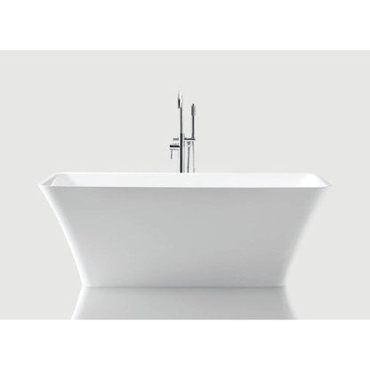 Atlantis Whirlpools Nariva 67" x 30" White Freestanding Acrylic Soaker Bathtub