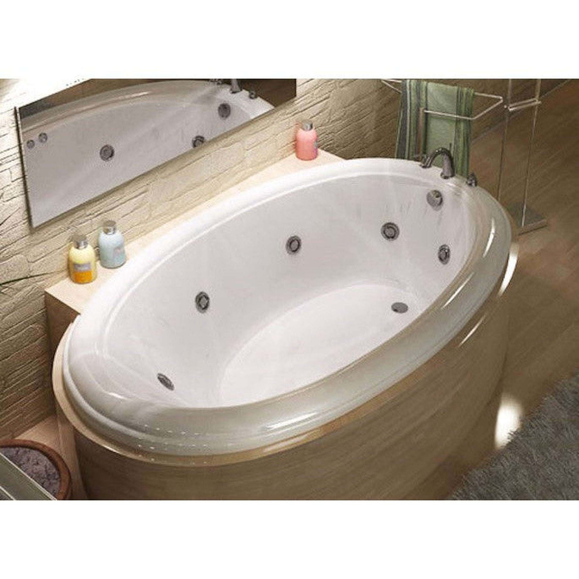 Atlantis Whirlpools Petite 44" x 78" White Acrylic Drop In Whirlpool Bathtub