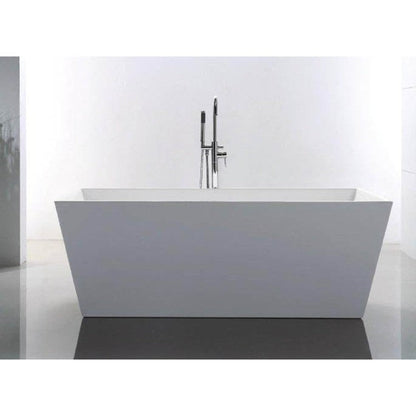 Atlantis Whirlpools Rigaud 67" x 31" White Freestanding Acrylic Soaker Bathtub