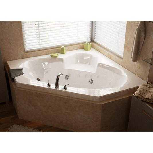 Atlantis Whirlpools Sublime 60" x 60" White Acrylic Drop In Air Jetted Bathtub