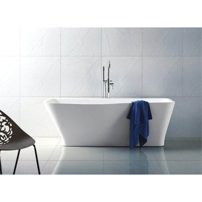 Atlantis Whirlpools Volet 69" x 31" White Freestanding Acrylic Soaker Bathtub