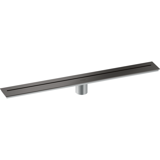 Axor 27" Stainless Steel Wall Installation Brushed Black Chrome Drain