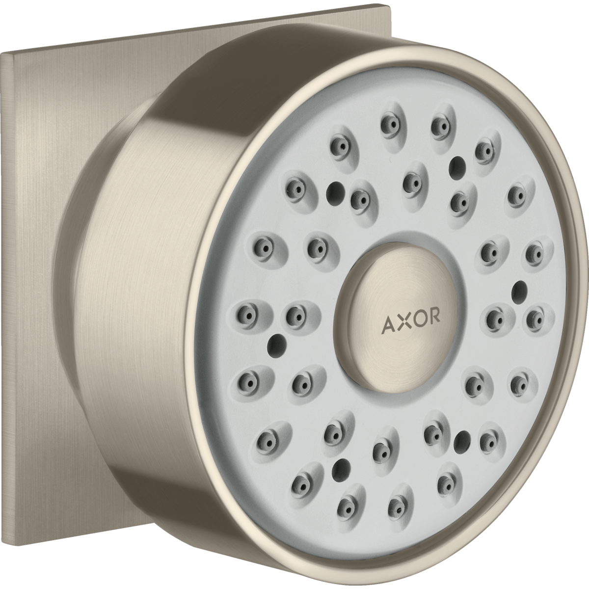Axor 2.5 GPM Metal Square Brushed Nickel Bodyspray