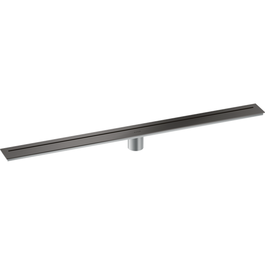 Axor 36" Stainless Steel Floor Installation Brushed Black Chrome Drain