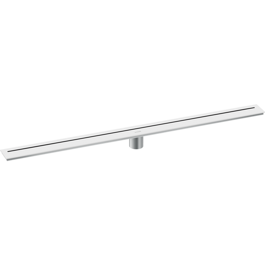 Axor 39" Stainless Steel Floor Installation Matte White Drain