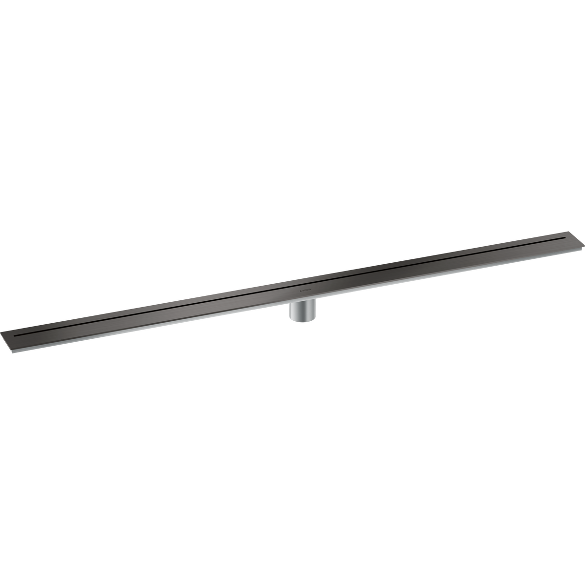 Axor 47" Stainless Steel Floor Installation Brushed Black Chrome Drain