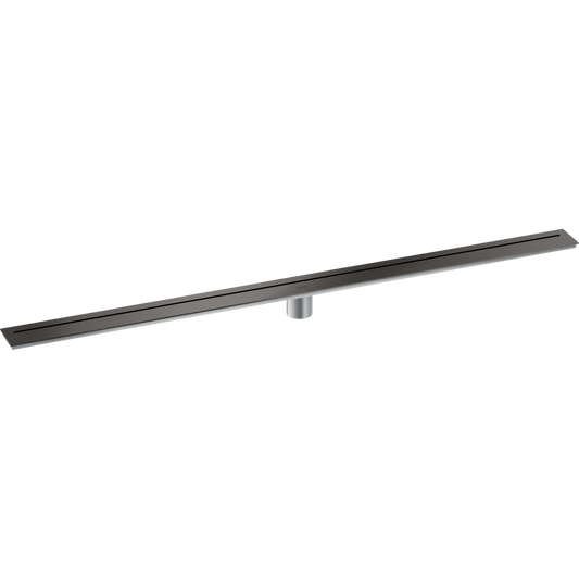 Axor 47" Stainless Steel Floor Installation Brushed Black Chrome Drain