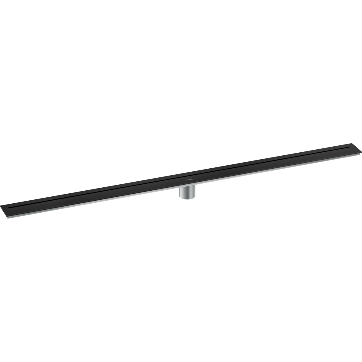Axor 47" Stainless Steel Floor Installation Matte Black Drain