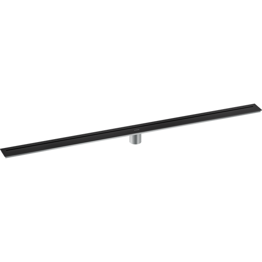 Axor 47" Stainless Steel Floor Installation Matte Black Drain