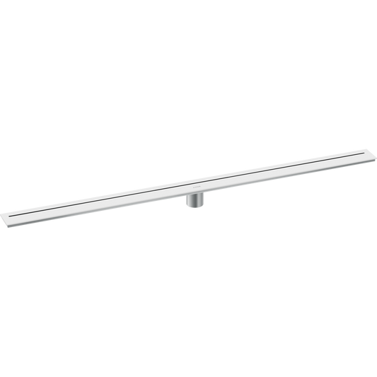 Axor 47" Stainless Steel Floor Installation Matte White Drain