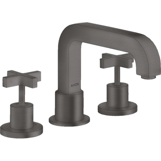 Axor Citterio 5 GPM 3-Hole Cross Handles Brushed Black Chrome Roman Tub Set Trim
